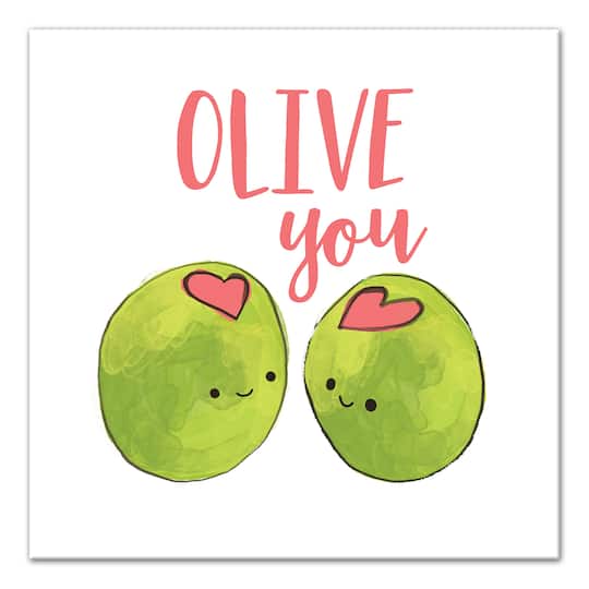 Olive You Canvas Art